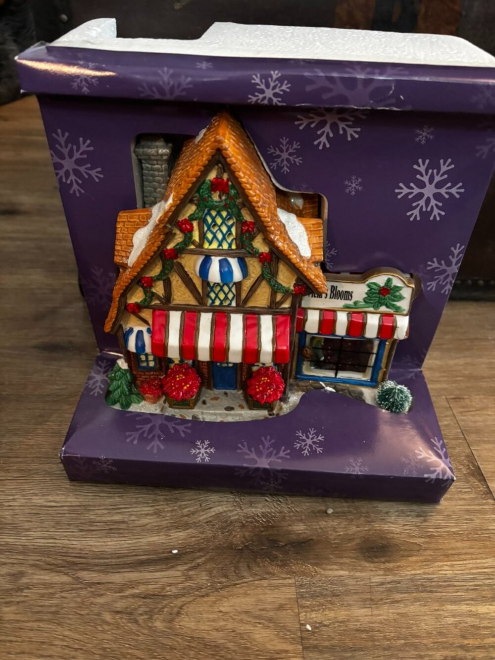 Holiday Time Christmas village light up house Vickis Blooms Flower Shop